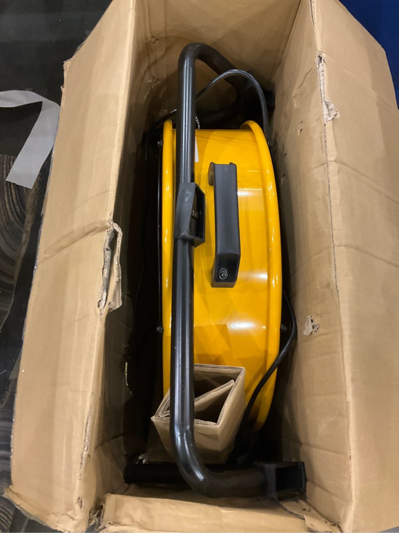 Condition photo showing As Is for iLiving 20 Inches 5703 CFM Heavy Duty High Velocity Barrel Floor Drum Fan With DC Brushless Motor,Stepless Speed Adjustment for Workshop, Garage, Commercial or Industrial Environment, UL Safety Listed 20 inches - DC Motor