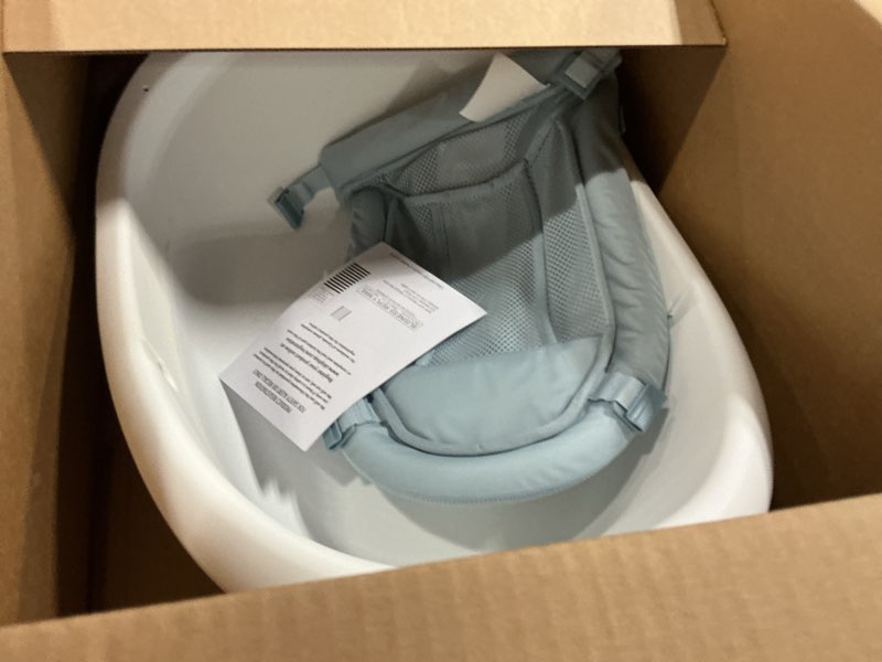 Condition photo showing As Is for skip hop baby bath tub 4-in-1 grow with baby infant to toddler bathtub with supportive sling and sit-up support wave age 0m+ wave tub