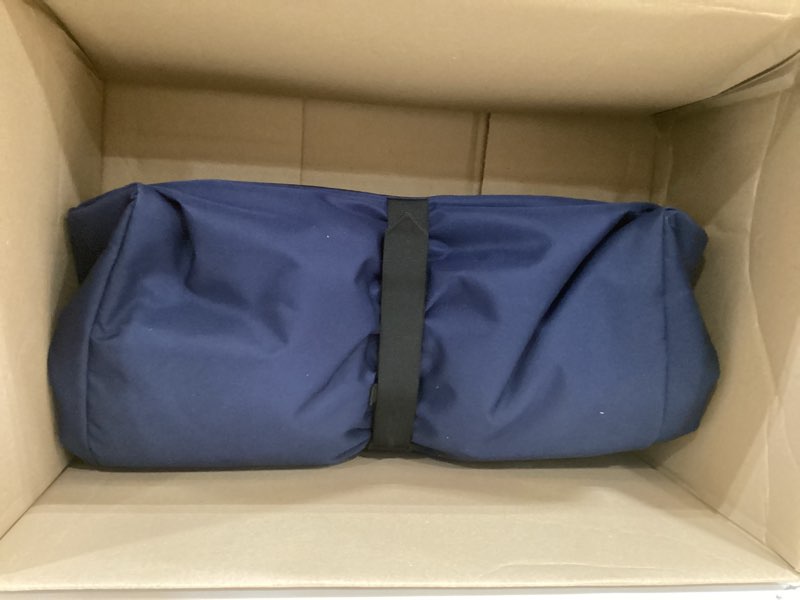 Condition photo showing As Is for carambola stroller bag for airplane,travel bag - compatible with uppababy vista/v1 v2 v3, cruz/v1 v2 v3 |rolling wheel bag with storage pocket, waterproof, rolling wheels, multiple handles l25"×w12"×h32" single-seat stroller navy blue