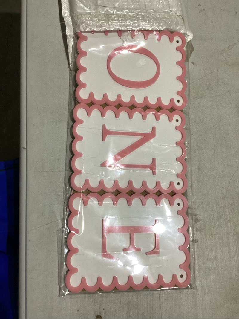 Girls 1st birthday high chair banner