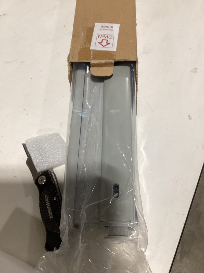 Condition photo showing Good Condition for joydeco no tools no drill window blinds for indoor windows, blackout shades cellular shades cordless, no drill blinds for windows, window shades for home, bedrooms, doors (grey, 33" w x 64" h) grey - no drill design 33"w x 64"h