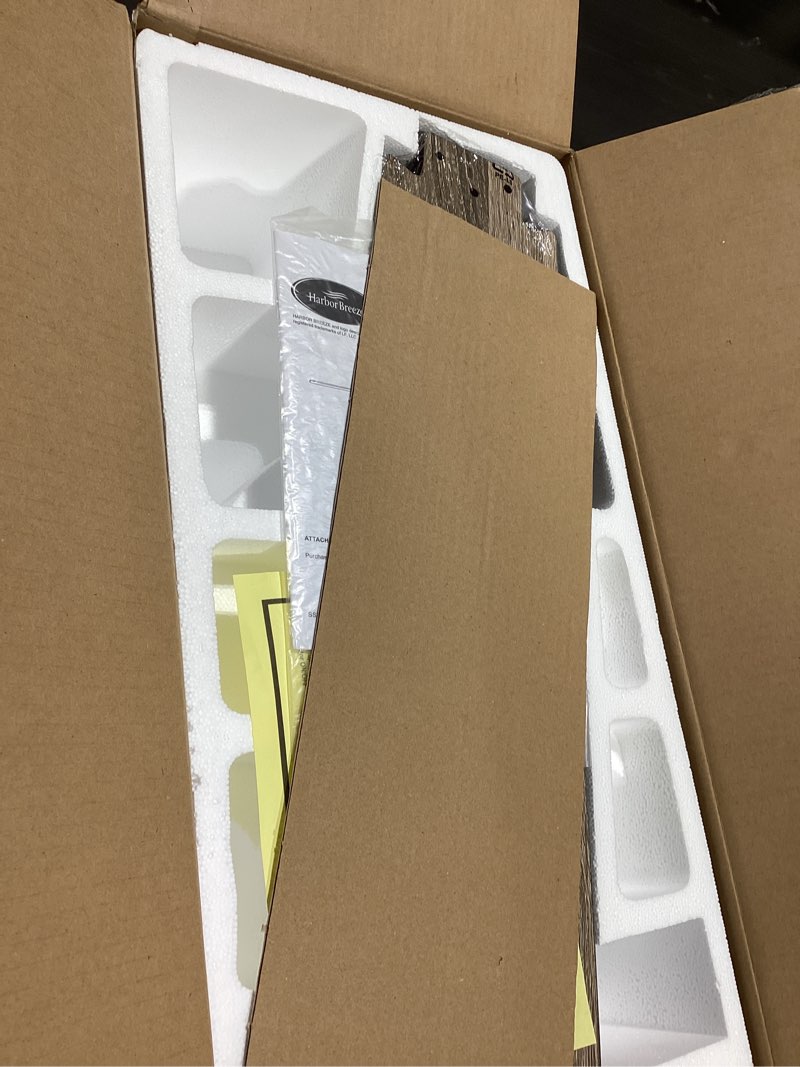 Condition photo showing Good Condition for Harbor Breeze Crestwell 52-in Matte Black with Mocha/Cocoa Blades LED Flush Mount Ceiling