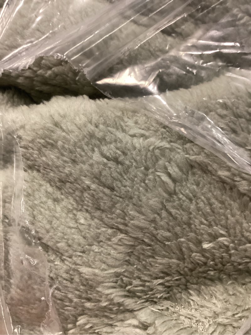 Condition photo showing Good Condition for newcosplay super soft twin blanket sage green premium silky flannel fleece 3d checkered lightweight bed blanket all season use (sage green checkered, twin(60"x80")) sage green checkered twin(60"x80")