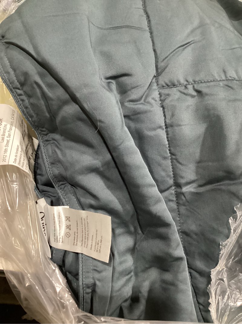 Condition photo showing Good Condition for dark blue bamboo quilt quince 