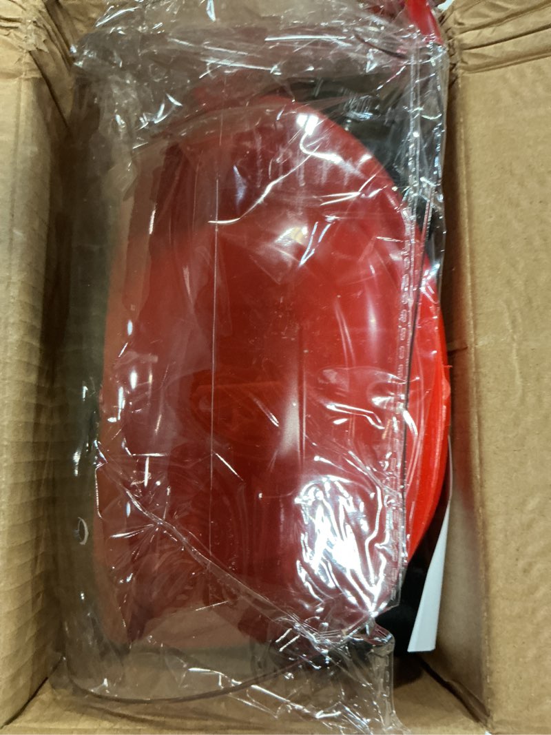 Condition photo showing New/Like New for hummingbird feeder helmet | hands-free outdoor bird feeder | 4 spill-resistant ports | adjustable headband | lightweight & durable pvc, 2 in 1 red-2