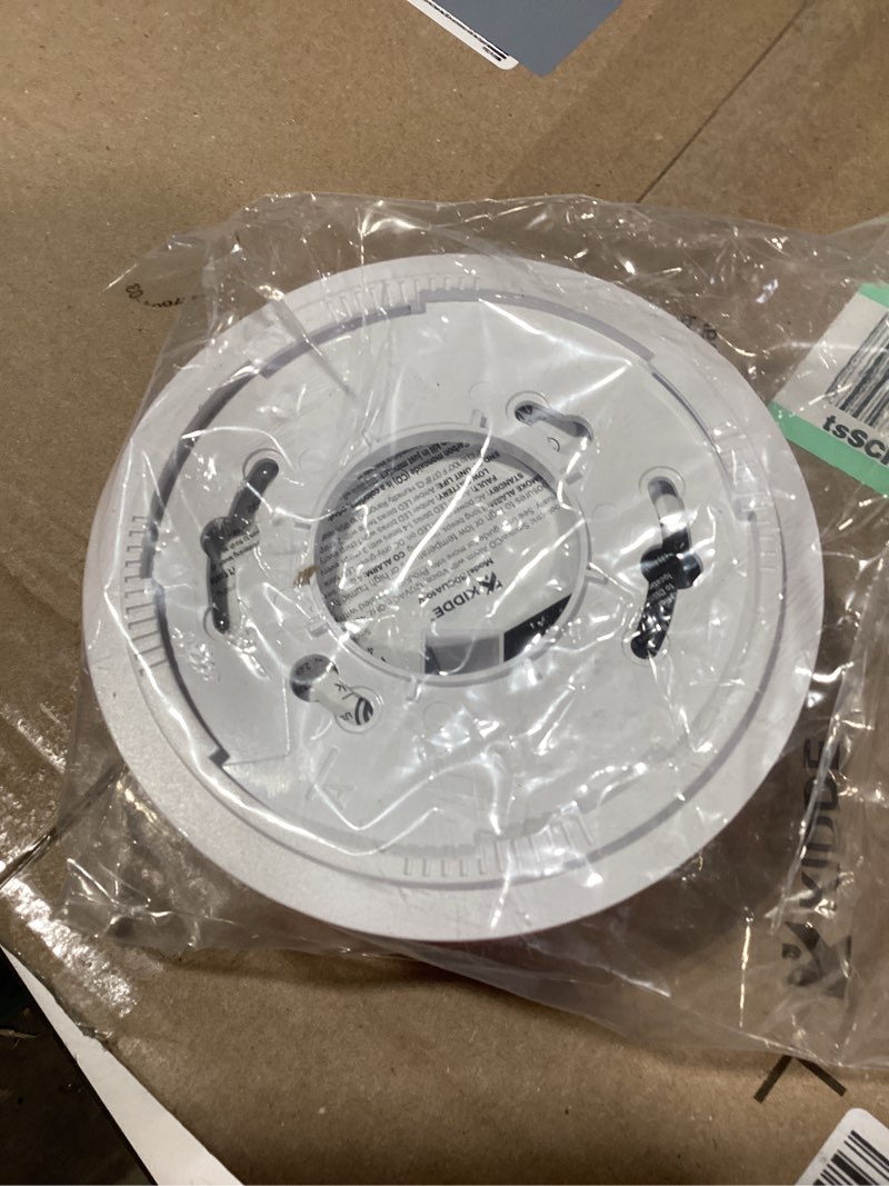 Condition photo showing As Is for Kidde Hardwired Smoke & Carbon Monoxide Detector for Home, Voice Alerts, 10-Year Battery Backup, 3-Pack 3 Pack