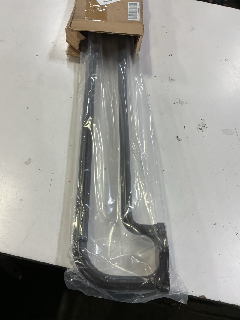 Condition photo showing Good Condition for dark bronze double curtain rods for windows 36-72 inch,heavy duty double curtain rod with aluminum finials and bracket,adjustable double window rods for blackout or room darkening panels dark bronze 36-72"