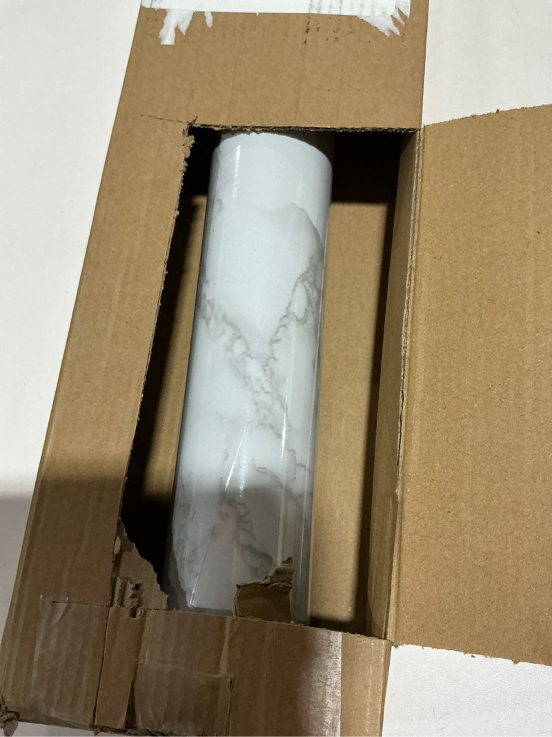 Condition photo showing Good Condition for practicalWs Marble Wallpaper Granite White and Grey Paper Roll 23.6" x 118" Kitchen Countertop Cabinet Furniture is Renovated Thick PVC Easy to Remove Without Leaving Glue Upgrade 23.6" x 118" Gray/White