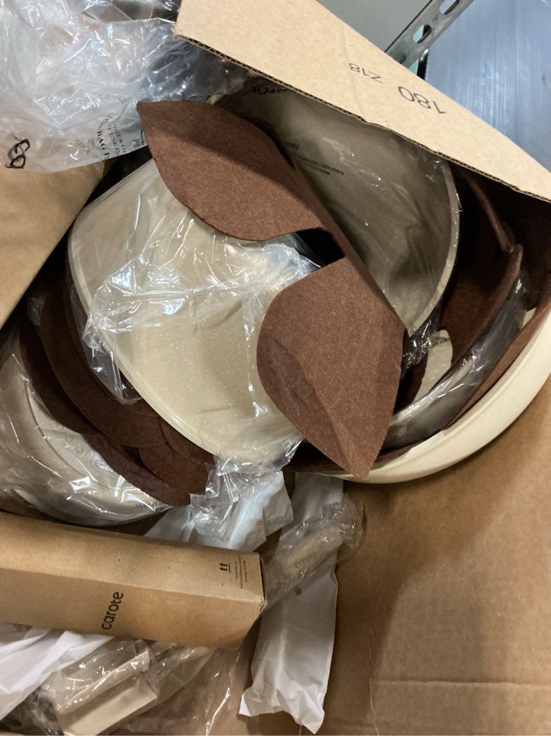 Condition photo showing Good Condition for carote 22pcs pots and pans set non stick, ceramic cookware set, rv kitchen cooking set removable handles, oven safe, induction coolware, non-toxic kitchen cooking set, pfas and pfoa free 22pcs oatmeal