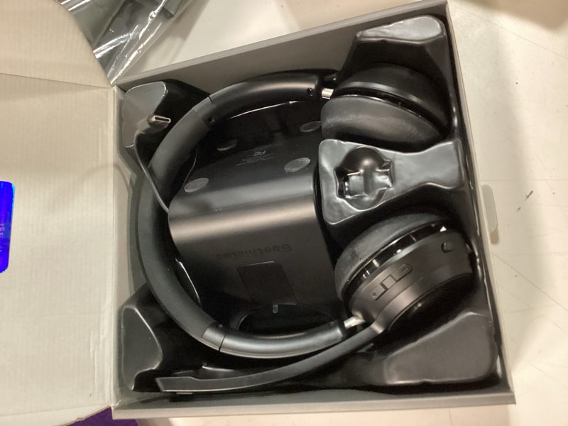 Condition photo showing Good Condition for (Upgraded Version) Wireless Headset, Bluetooth Headset with Noise Cancelling Microphone, Best Headphones with Mic Mute & USB Dongle for PC/Computer/Laptop/Cell Phones/Remote Work/Call Center Black