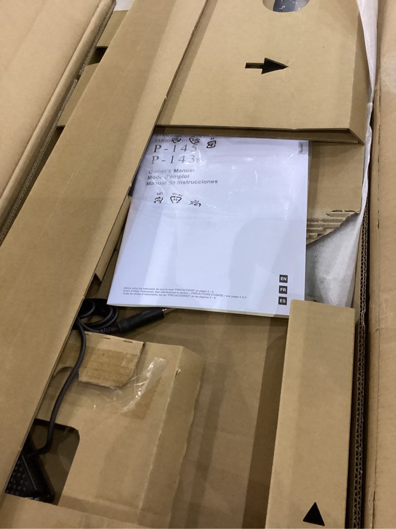 Condition photo showing As Is for Yamaha P225B, 88-Key Weighted Action Digital Piano with Power Supply and Sustain Pedal, Black (P225B) P225 Black