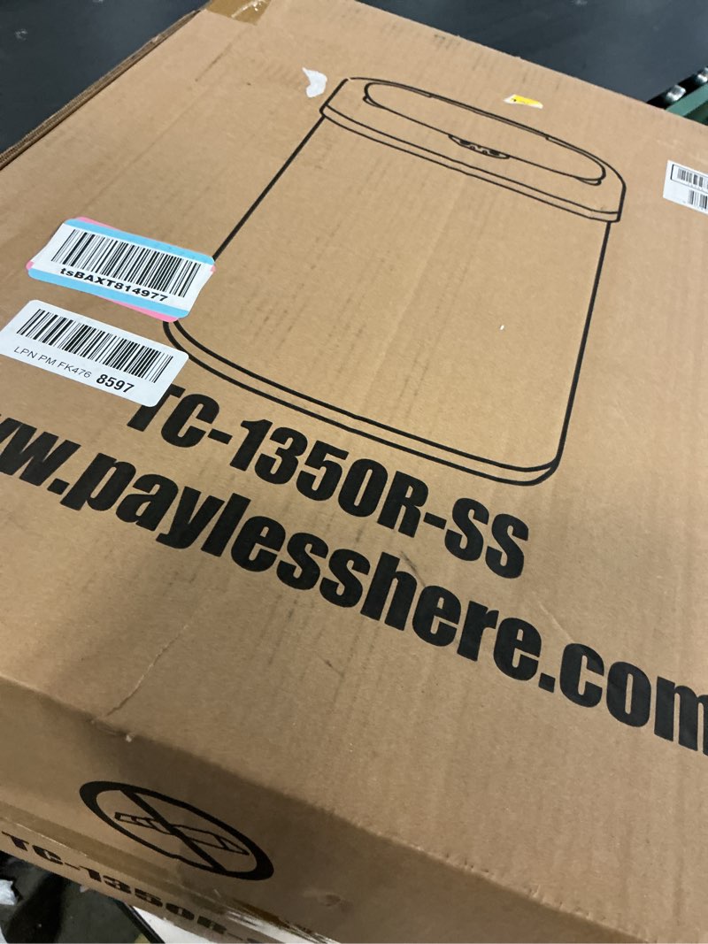 Condition photo showing Good Condition for FDW Kitchen Trash can for Bathroom Bedroom Home Office Automatic Touch Free Garbage bin with lid Brushed Stainless Steel Rectangular 13 Gallon / 50L Stainless Steel Stainless Steel