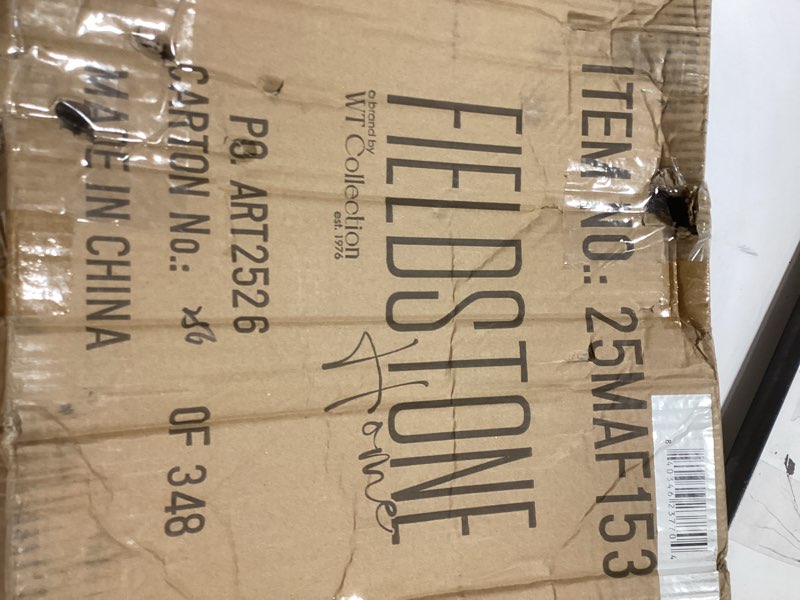 Condition photo showing New/Like New for GLGN 3 Tiered Serving Stand,19 Inch Wooden Dessert Display Stand with Black Metal Frame & White Panels for Wedding, Birthday, Baby Shower, Party, Bakery Display, and Graduation