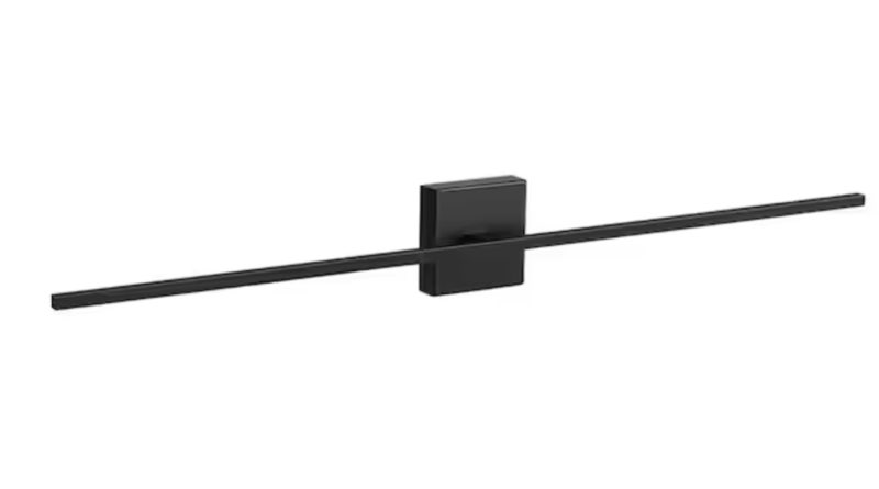 39 in. 1-Light Black LED Vanity Light Bar 28-Watt Linear Bathroom Light Fixture Dimmable Sconces Wall Lighting