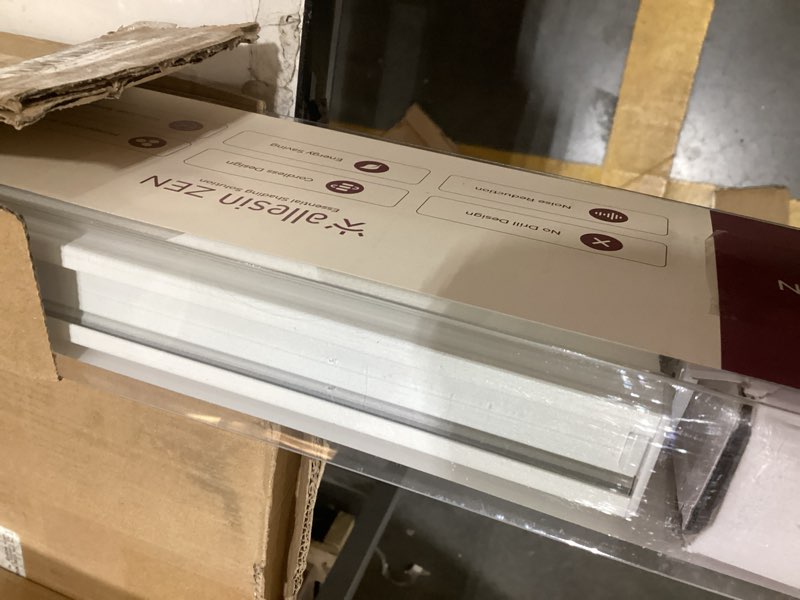 Condition photo showing New/Like New for Allesin Zen No Drill Blinds for Windows Blackout Cordless Cellular Shades Honeycomb Blinds Pull Down, Free Stop Easy Install for Home and Office, Light Filtering, White, 46" W x 48" H White-light Filtering 46"W x 48"H