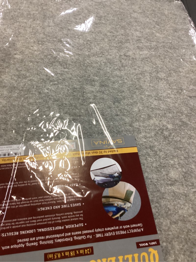 Condition photo showing Good Condition for wool pressing pad - 24in x 18in quilting ironing pad - 100% new zealand felted wool iron board for quilters, great for quilting sewing projects by savina 24" x 18"