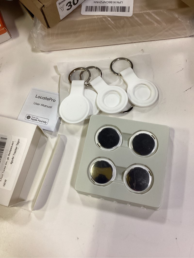 Condition photo showing Good Condition for Air Tracker Tags-4 Pack, Item Finders Works with Apple Find My(iOS Only), Air Tracker Tags with 4 Ca