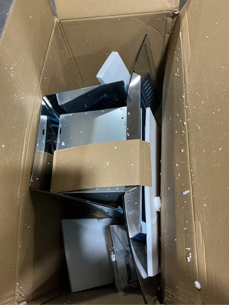 Condition photo showing As Is for COSMO COS-668ICS750 30 in. Lumin Collection 380 CFM Ducted Island Range Hood, Soft Touch Controls, LED Lights, Stainless Steel 30 inch Glass Island Range Hood Range Hood