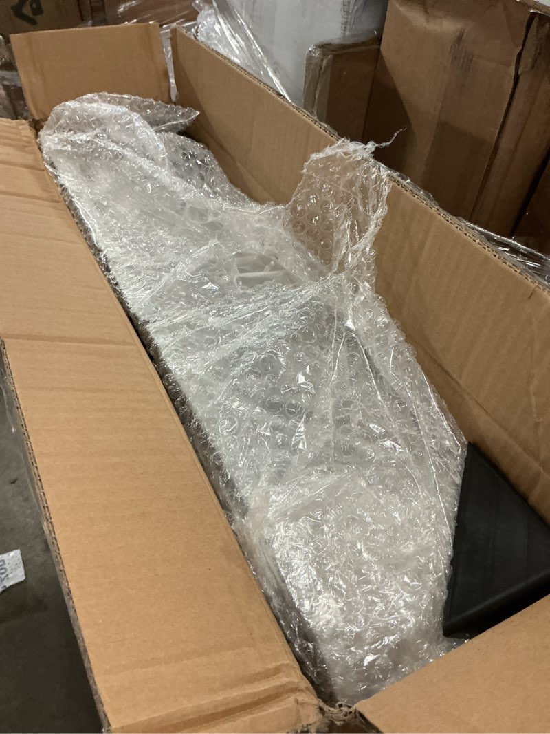 Condition photo showing As Is for stainless steel litter box, extra large litter boxes for big cats, xl metal cat litter box with high sides lid, anti-urine leakage, never absorbs odors, easy cleaning, non-stick, include scoop and mat 1pcs-xl:23"x14.6"x10"