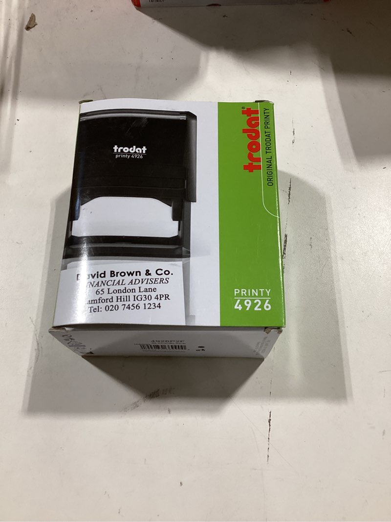 Condition photo showing Good Condition for promot notary acknowledgement stamp - black ink - self inking rubber stamp 1-1/2 inches x 3 inches black