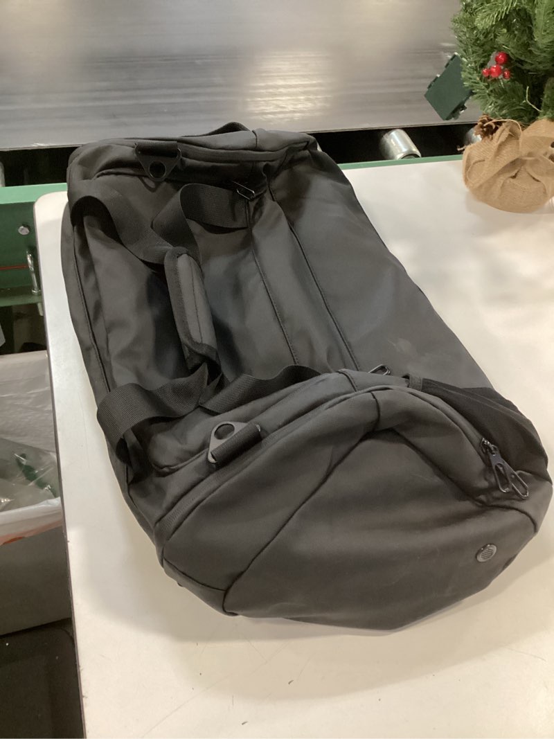 Condition photo showing As Is for Gym Bag for Men Women With Shoe Compartment & Wet PocketWater Resistant Sports Gym Bag ?shoulder bag?messenger bag Carry On Duffel Bag forWeekend Overnight Traveling (black)