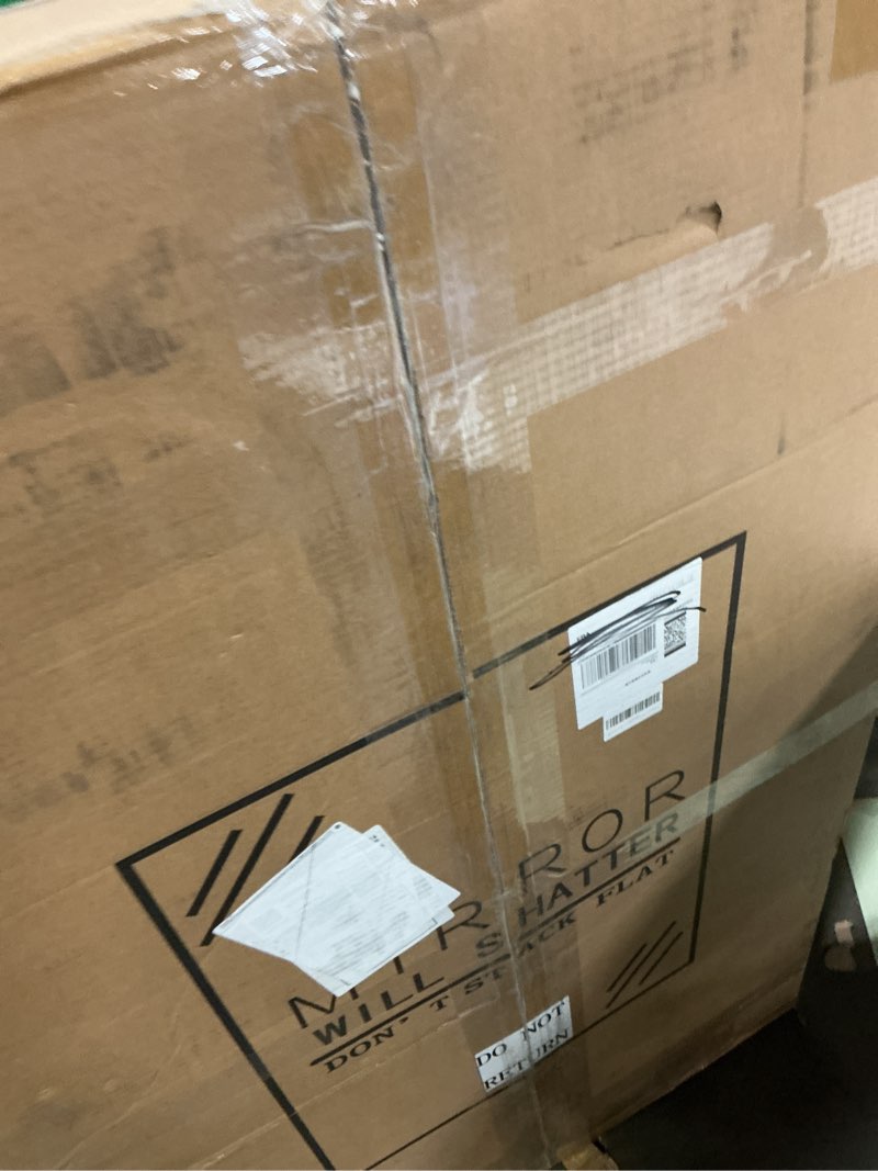 Condition photo showing New/Like New for Asymmetrical Bathroom Mirror with Lights,Irregular LED Bathroom Vanity Mirror with Backlit,Anti-Fog,3 Colors and Dimmable Light with Memory,Hardwired Supported[Horizontal/Vertical] 48" H x 30" W 48"L x 30"W Irregular