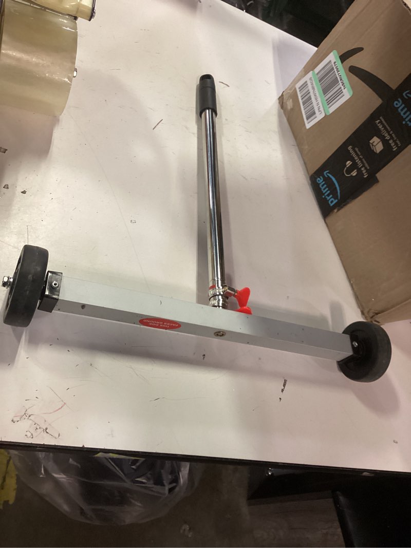 Condition photo showing As Is for Toolwiz Magnetic Pick Up Sweeper 17-inch Heavy Duty Magnet Pickup Lawn Sweeper Roofing Tools, 8.8 Lbs Yard Magnet with Telescoping Holder and Wheels to Pick Up Nails Magnetic Sweeper for Construction 17 Inches