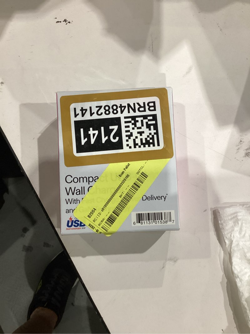 Condition photo showing New/Like New for onn. fast charging usb certified usb-c compact wall charger with 30w power delivery