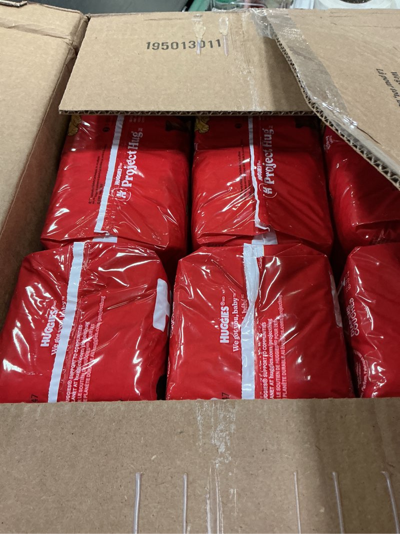 Condition photo showing New/Like New for Huggies Size 4 Diapers, Little Movers Baby Diapers, Size 4 (22-37 lbs), 150 Count (6 Packs of 25), Packaging May Vary Size 4 150