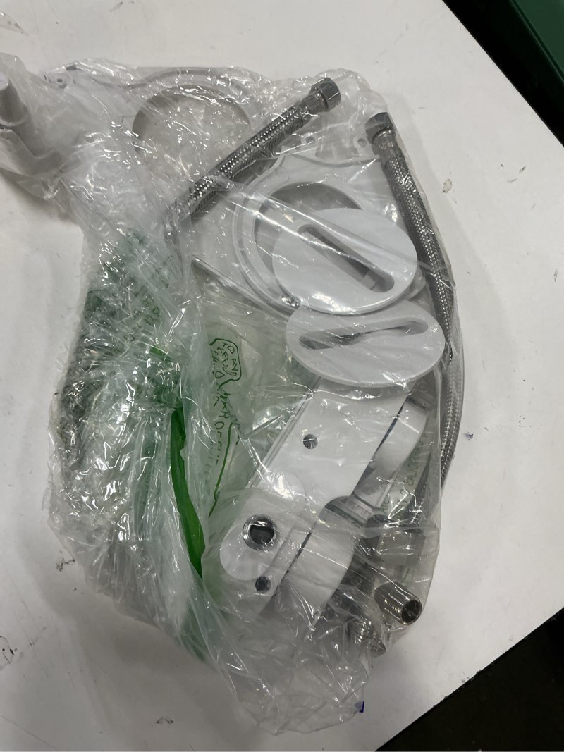 Condition photo showing Good Condition for ultra-slim 3-in1 bidet, self-cleaning, posterior&feminine wash-(retractable dual nozzles), non-electric bidet attachment for toilet seat, adjustable fresh cold water pressure, stainless steel inlet 1pcs-white + cold water