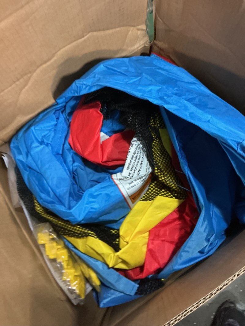 Condition photo showing Good Condition for Little Tikes Jump 'n Slide Inflatable Bouncer Includes Heavy Duty Blower With GFCI, Stakes, Repair Patches, And Storage Bag, for Kids Ages 3-8 Years Multi Regular