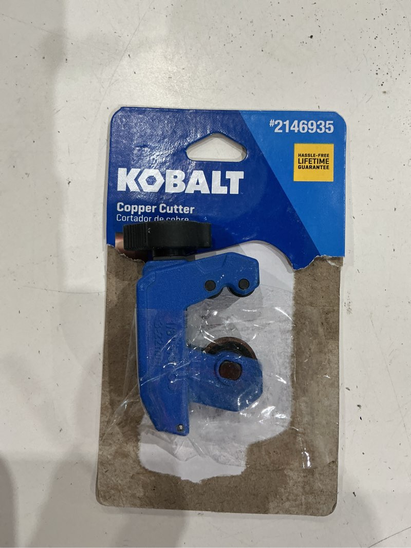 Condition photo showing As Is for kobalt cutter 7/8-in copper tube cutter