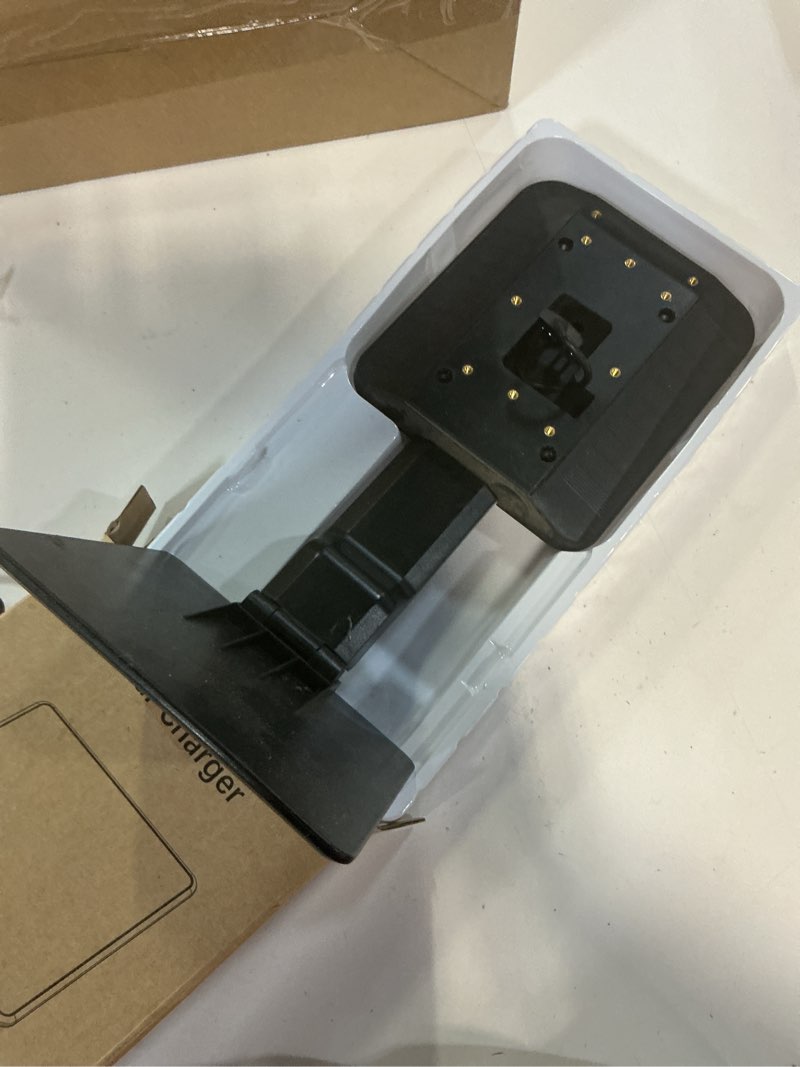 Condition photo showing As Is for nanw solar charger compatible for ring video doorbell (2020 release) - micro-usb port charging, efficient solar panel mount, adjustable solar charger for doorbell camera micro-usb charging only