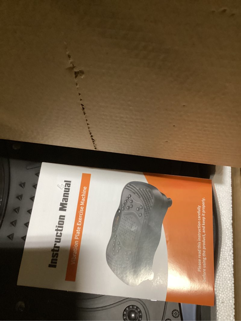 Condition photo showing As Is for Vibration Plate Exercise Machine, 130 Speeds Home Fitness Vibrating Plate for Lymphatic Drainage Weight Loss, 450 Lbs Capacity Full Body Workout Platform with Resistance Bands Bluetooth for Women Men