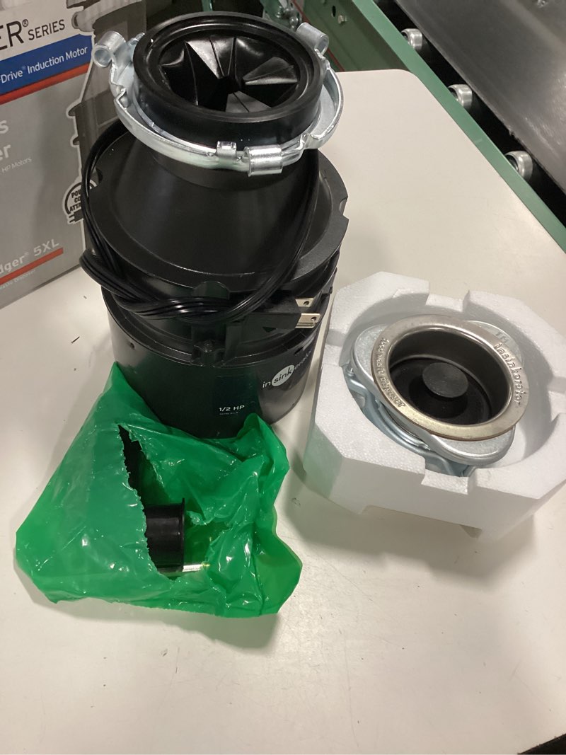 Condition photo showing As Is for Insinkerator Badger 5XL Corded 1/2-HP Continuous Feed Garbage