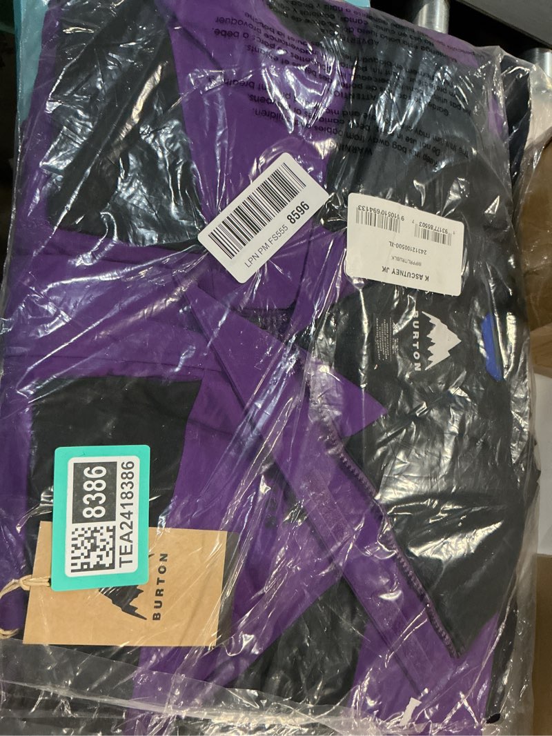 Condition photo showing New/Like New for Burton Kids’ Ascutney 2-Layer Insulated Jacket – Waterproof Winter Coat for Boys & Girls with Room to Grow System X-Large Imperial Purple/True Black
