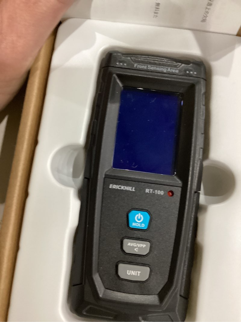 Condition photo showing As Is for ERICKHILL EMF Meter, Rechargeable Digital Electromagnetic Field Radiation Detector Hand-held Digital LCD EMF Detector, Great Tester for Home EMF Inspections, Office, Outdoor and Ghost Hunting