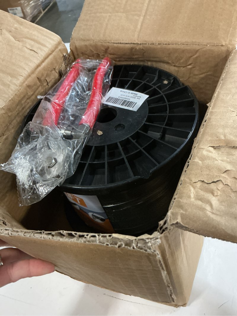 Condition photo showing New/Like New for 1/8 t316 black stainless steel cable – 650ft heavy duty wire rope for cable railing kit and hardware – black coated, rustproof, flexible for outdoor and diy applications 650ft 1