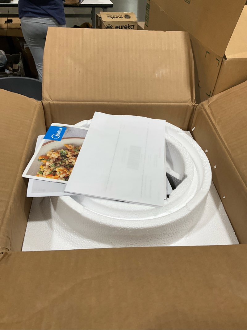 Condition photo showing Good Condition for midea 12-in-1 electric pressure cooker, 6 quarts, 12 presets, multi-functional programmable slow cooker, rice cooker, steamer, sauté pan, yogurt maker, and more, stainless steel black 6 quarts