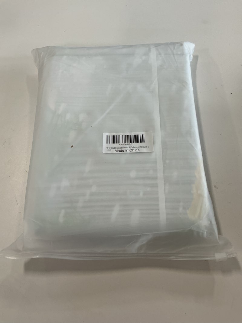 Condition photo showing New/Like New for SJOLOON Christmas Backdrop White Wood Floor with Snowflake Backdrop Xmas Tree Gifts Background for Christmas Party Decoration Family Gathering 12392(10x10FT)