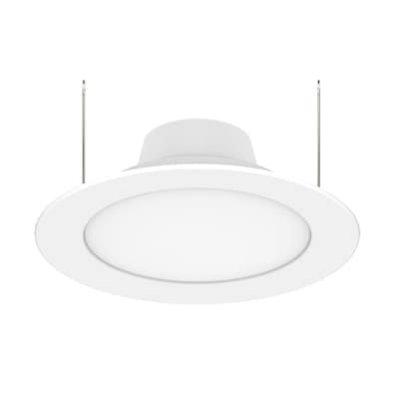 utilitech white 4-in 540 -lumens switchable white round dimmable led canless wet rated recessed downlight