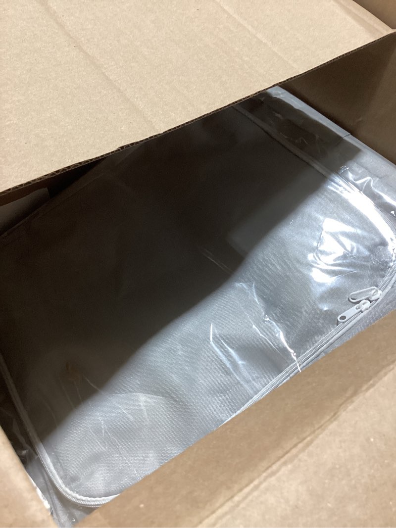 Condition photo showing Good Condition for clothes storage bins with metal frame foldable storage box clothes organizers storage containers for clothes sheets blankets books toys gifts and holiday decorations (66lx3 pack) 66l?19.7“x15.7"x13"? light gray
