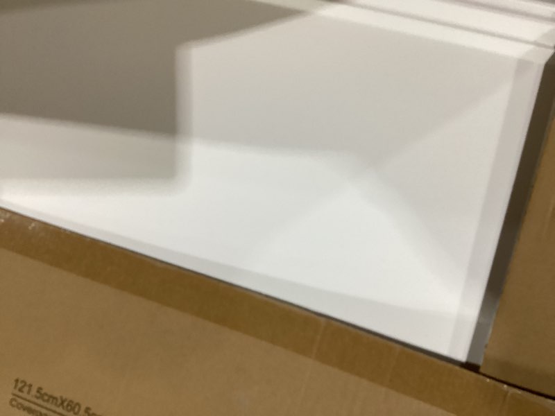 Condition photo showing As Is for art3d drop ceiling tiles 48x24, decorative pvc ceiling panels, waterproof rustproof and durable 12-pack, glue down, rectangular black rectangular white 12pcs 24x48 in.