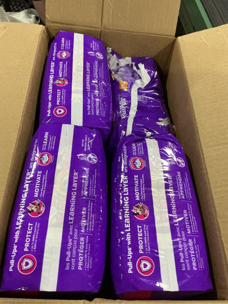 Condition photo showing As Is for pull-ups girls' potty training pants, size 3t-4t training underwear (32-40 lbs), 112 count 3t-4t 112
