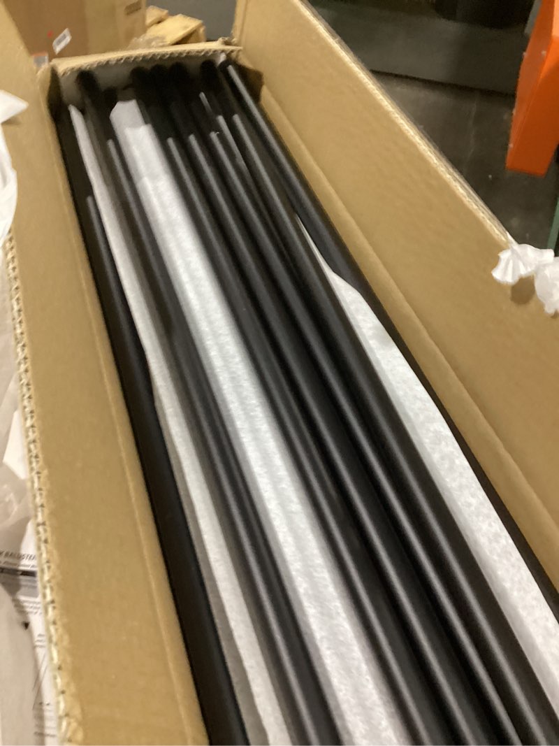 50 Pack Deck Balusters 32.25'' Rectangle Staircase Baluster, Black Metal Deck Spindle and Stairs Railing,Hollow Rectangle Deck Balusters for Deck... Size:32.25 Inch Number of Items:50 