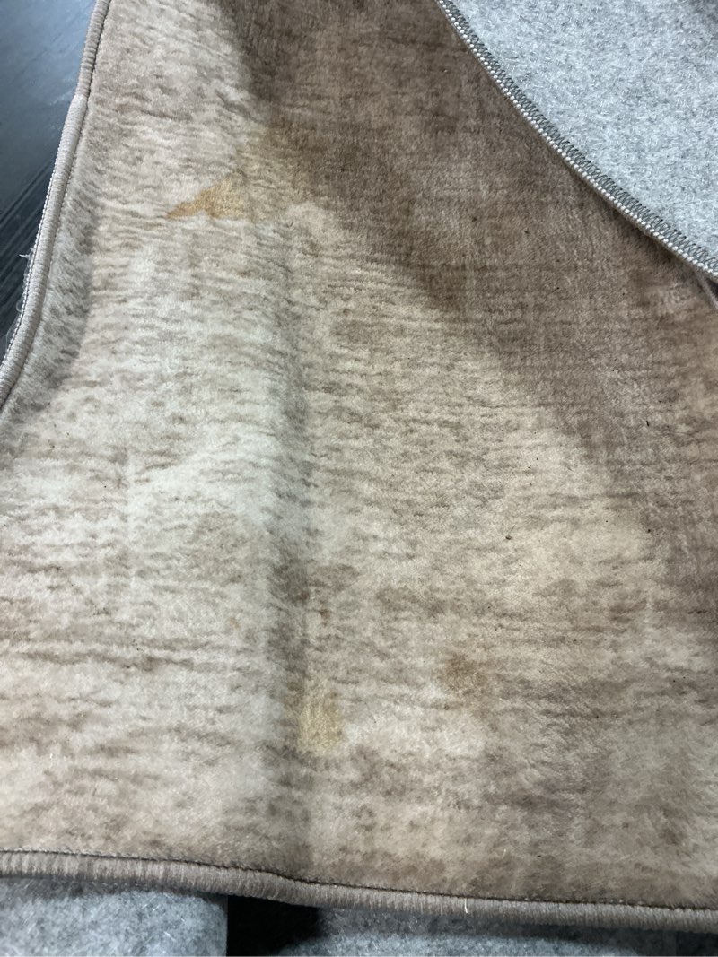 Condition photo showing As Is for Valenrug Washable Rugs 8x10 - Stain Resistant 8x10 Area Rugs for Living Room, Non Slip Backing Printed Large Area Rugs for Bedroom, Folable Machine Washable Area Rug (8'x10', Beige) 01-beige 8' x 10' (Rectangular)