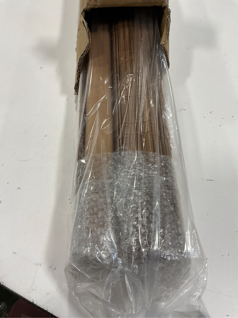 LazBlinds No Tools No Drill Cordless Bamboo Roman Shades, Light Filtering Window Treatment, Roll Up 