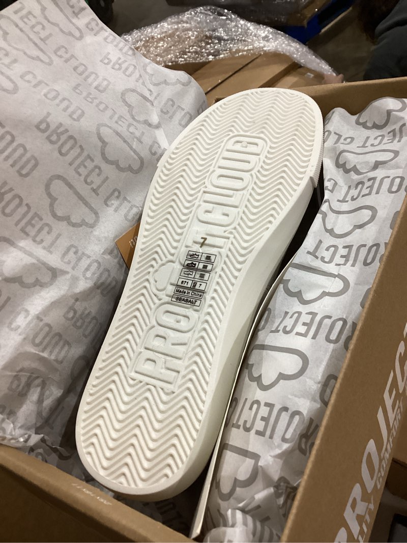 Condition photo showing New/Like New for Size 7****Project Cloud Sneakers for Women - Memory Foam Spring Shoes for Women Footwear - Slip-On Boat Shoes - Non Slip Fashion Sneakers - Lightweight Loafers (Seasalt, Gray, 7)