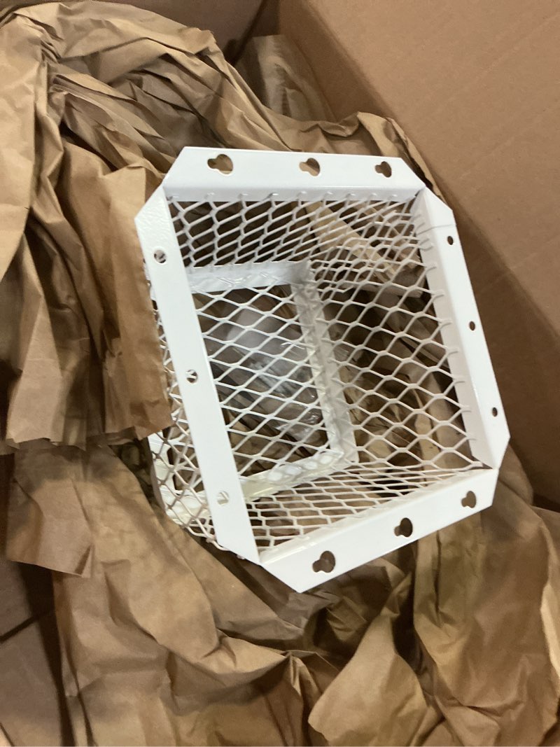 Condition photo showing Good Condition for hy-c rvg-dvg stainless steel universal ventguard, 100% 304 stainless steel mesh, easy installation, 7" l x 7" w x 5" h, white powder coat finish