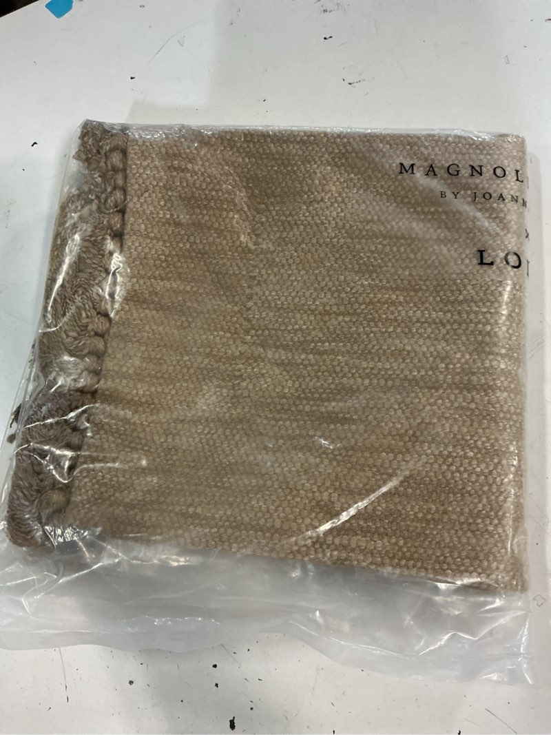Condition photo showing Good Condition for loloi magnolia home by joanna gaines jett collection pmh0063 beige 22'' x 22'' cover only pillow